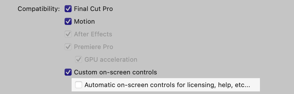 Prevent automatic on-screen controls