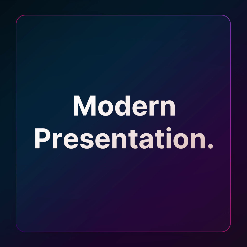 Modern Presentation for Final Cut Pro