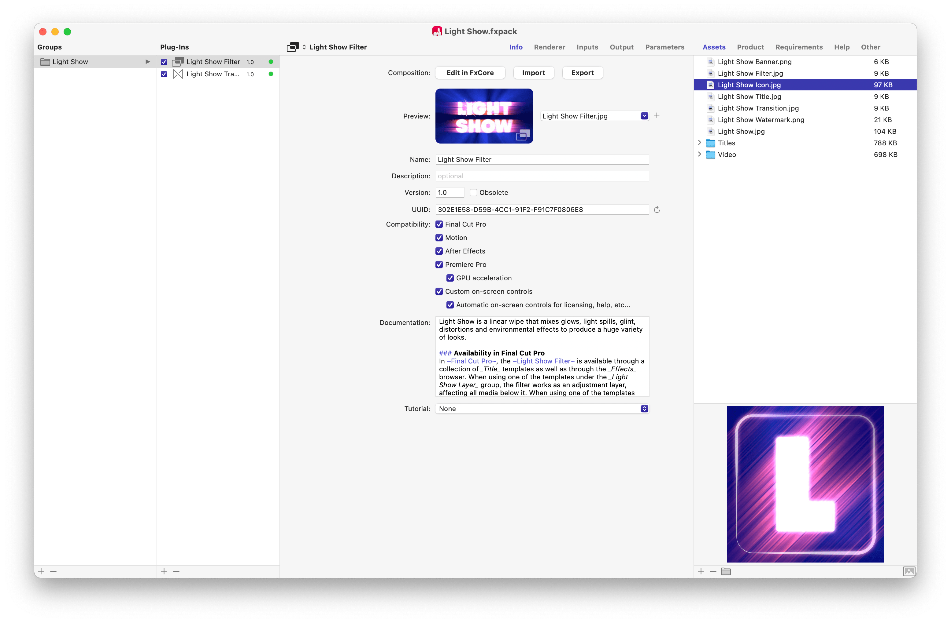 FxPack window