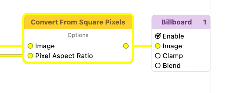 Final step: scale back to native pixel aspect