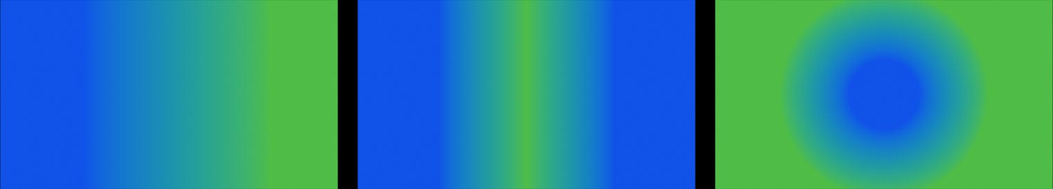 Linear and Radial gradients generated in a perceptual color space