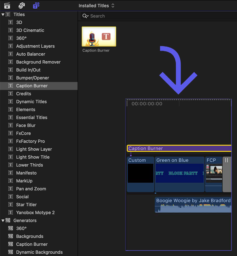 free credits plugin for final cut pro